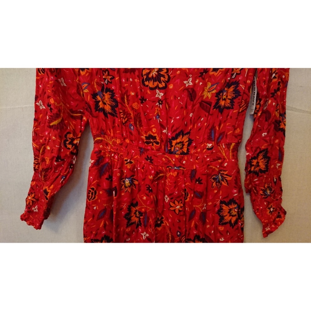 Flowing Mahogany Floral Old Navy Dress - Picture 3 of 8